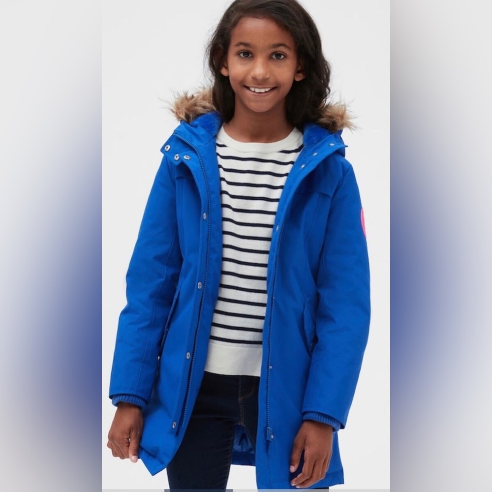 COPY - Gap Kids Girl Down Parka Coat Blue Size Large